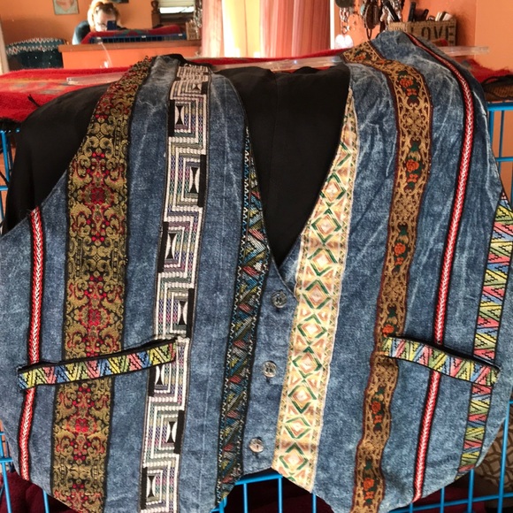 Boho multi color vest - Picture 3 of 4